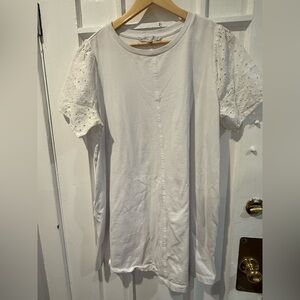 The Nines by HATCH Cream Crew Neck Tee